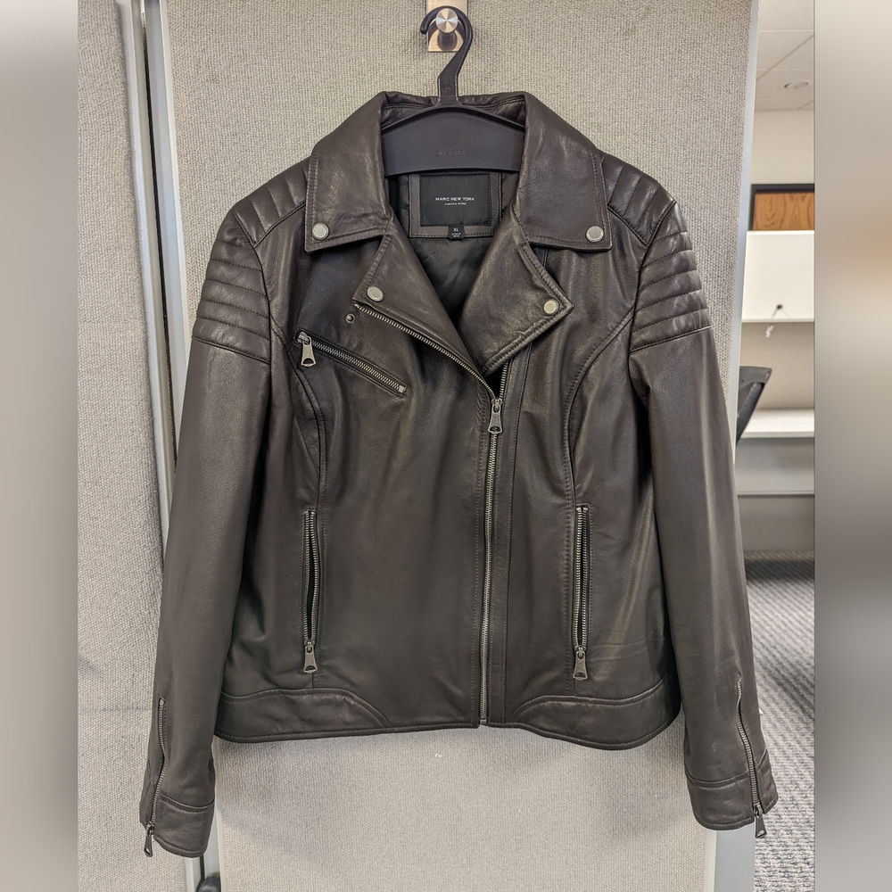 Marc New York Leather Moto Jacket